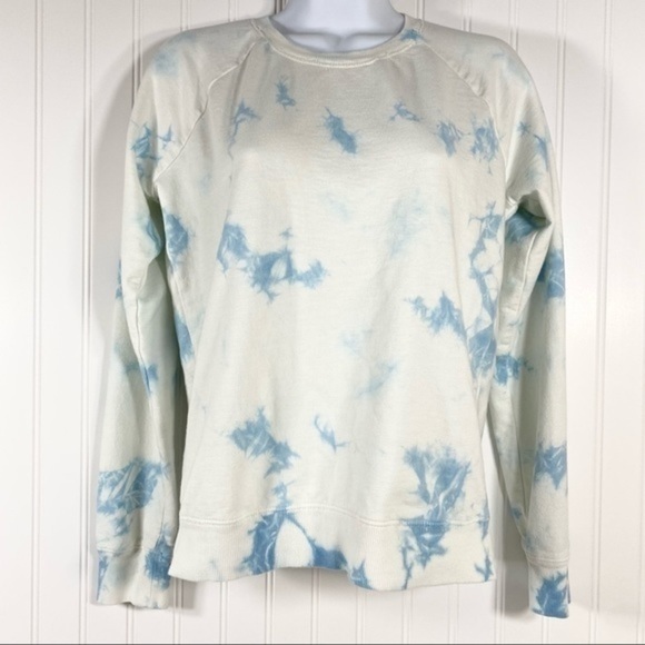 Lucky BRAND Tie Dye Crew Neck Sweatshirt‎ Women's Size Small Blue Long Sleeve - Picture 1 of 8